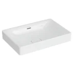 Vitra Metropole Çanak Lavabo Dikdörtgen, 60x40 cm Armatür Deliksiz, Su Taşma Delikli, Beyaz