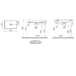 Vitra Metropole Çanak Lavabo Dikdörtgen, 60x40 cm Armatür Deliksiz, Su Taşma Delikli, Taupe - Görsel 2