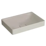 Vitra Metropole Çanak Lavabo Dikdörtgen, 60x40 cm Armatür Deliksiz, Su Taşma Deliksiz, Taupe