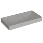 Vitra Metropole Çanak Lavabo Dikdörtgen, 80x40 cm Armatür Deliksiz, Su Taşma Delikli, Mat Taş Gri