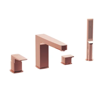 Artema Root Square 4 Delikli Küvet Bataryası, Soft Bakır - A4275729 - Ankastre Küvet Bataryası