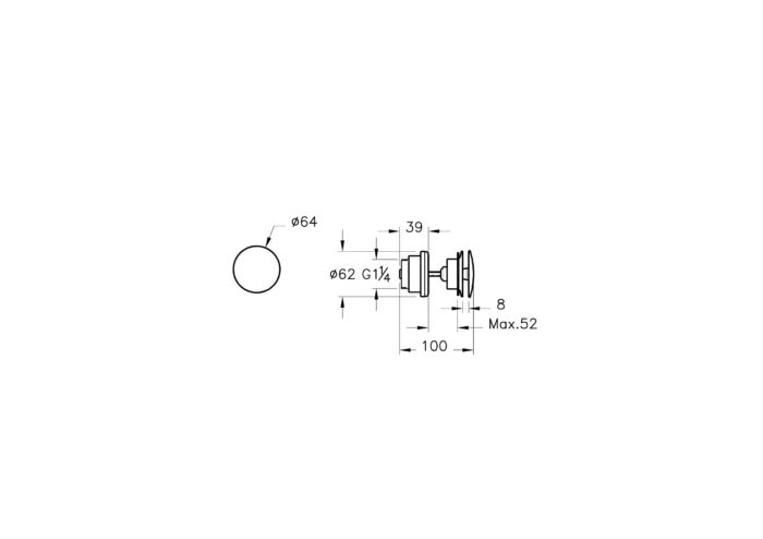Vitra Lavabo Yuvarlak Süzgeci Universal (Basmalı) - A45149 - Lavabo Süzgeci - 1