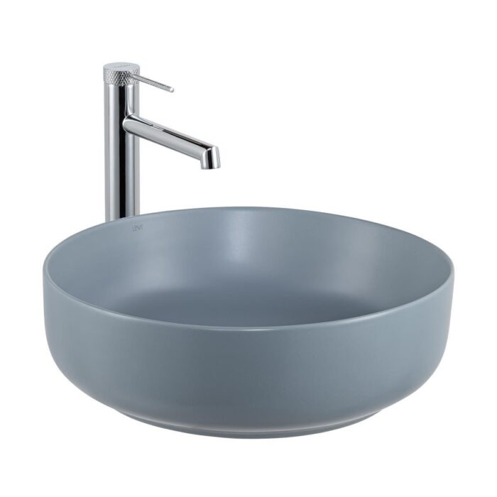 e w1201mm tezgah ustu lavabo mat mavi f 4116