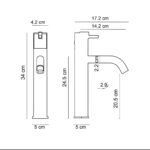 Fontana FA-4022M Fırçalanmış Altın & Mermer Yüksek Lavabo Bataryası - FA-4022M - Yüksek Lavabo Bataryası - 1