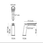 Fontana FA-5011P Krom & Mor Lavabo Bataryası - FA-5011P - Lavabo Bataryası - 2
