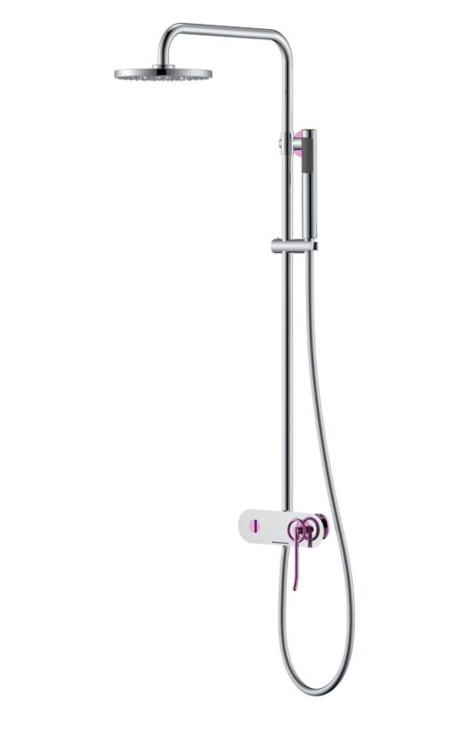 Fontana FA-5051P Krom & Mor Duş Ünitasi - FA-5051P - Duş Setleri, Yağmur Duş Sistemleri
