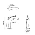 Fontana FA-6012 Fırçalanmış Altın Lavabo Bataryası - FA-6012 - Lavabo Bataryası - 2