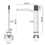 Fontana FA-7023 Yüksek Lavabo Bataryası Mat Rose