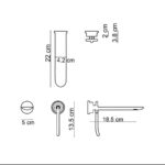 Fontana FA-A5001P Krom & Mor Ankastre Lavabo Bataryası - FA-A5001P - Lavabo Bataryası - 1