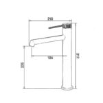 Fontana FJ-1025 Yüksek Lavabo Bataryası Mat Siyah - FJ-1025 - Yüksek Lavabo Bataryası - 1