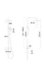 Fontana FJ-1055 Mat Siyah Duş Ünitesi