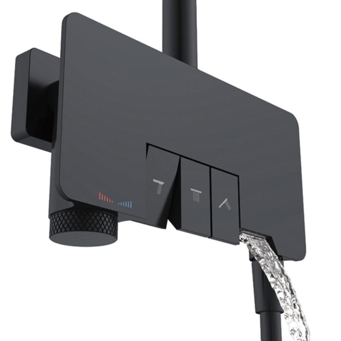 Fontana FJ-3155 Mat Siyah Duş Ünitesi - FJ-3155 - Duş Setleri, Yağmur Duş Sistemleri - 1