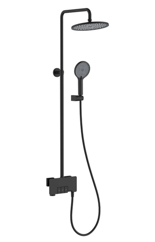 Fontana FJ-3155 Mat Siyah Duş Ünitesi - FJ-3155M - Duş Setleri, Yağmur Duş Sistemleri