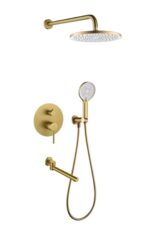 Fontana FJ-4152 Fırçalanmış Altın Ankastre Duş Seti