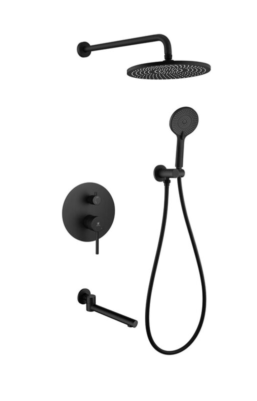 Fontana FJ-4155 Mat Siyah Ankastre Duş Seti