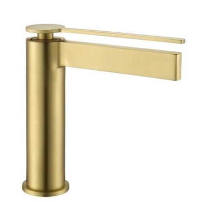 Fontana FJ-6012 Mat Fırçalanmış Altın Lavabo Bataryası - FJ-6012 - Lavabo Bataryası