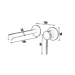 Fontana FJ-A2005 Mat Siyah Ankastre Lavabo Bataryası