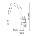 Fontana FJ-K0417 Mat Siyah Mutfak Bataryası - FJ-K0417 - Mutfak Eviye Bataryası - 1