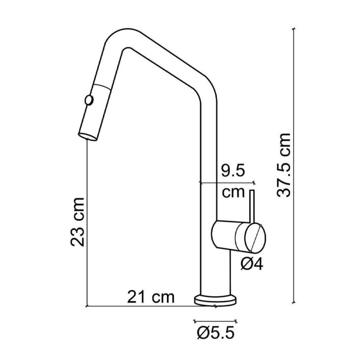 Fontana FJ-K0417 Mat Siyah Mutfak Bataryası - FJ-K0417 - Mutfak Eviye Bataryası - 1
