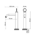 Fontana FK-4023 Parlak Rose Yüksek Lavabo Bataryası - FK-4023 - Yüksek Lavabo Bataryası - 1