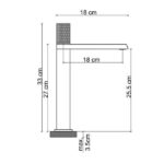 Fontana FK-9122 Parlak Altın Yüksek Lavabo Bataryası - FK-9122 - Yüksek Lavabo Bataryası - 1