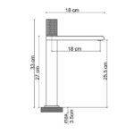 Fontana FK-9123 Parlak Altın Rose Lavabo Bataryası - FK-9123 - Lavabo Bataryası - 1