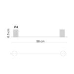 Fontana FN-70108 Krom & Siyah Havluluk - FN-70108 - Havluluk - 2