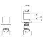 Fontana FSV-101 Ankastre Stop Valf Krom - FSV-101 - Stop Valf - 1