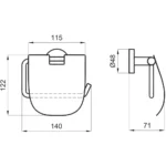 Kale D100 Rose Gold Kapaklı Tuvalet Kağıtlığı - 410200603602 - Tuvalet Kağıtlık - 1