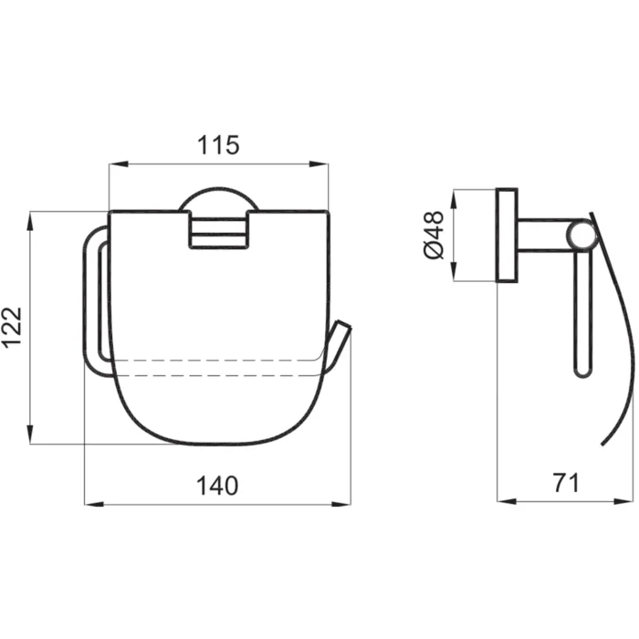 Kale D100 Rose Gold Kapaklı Tuvalet Kağıtlığı - 410200603602 - Tuvalet Kağıtlık - 1