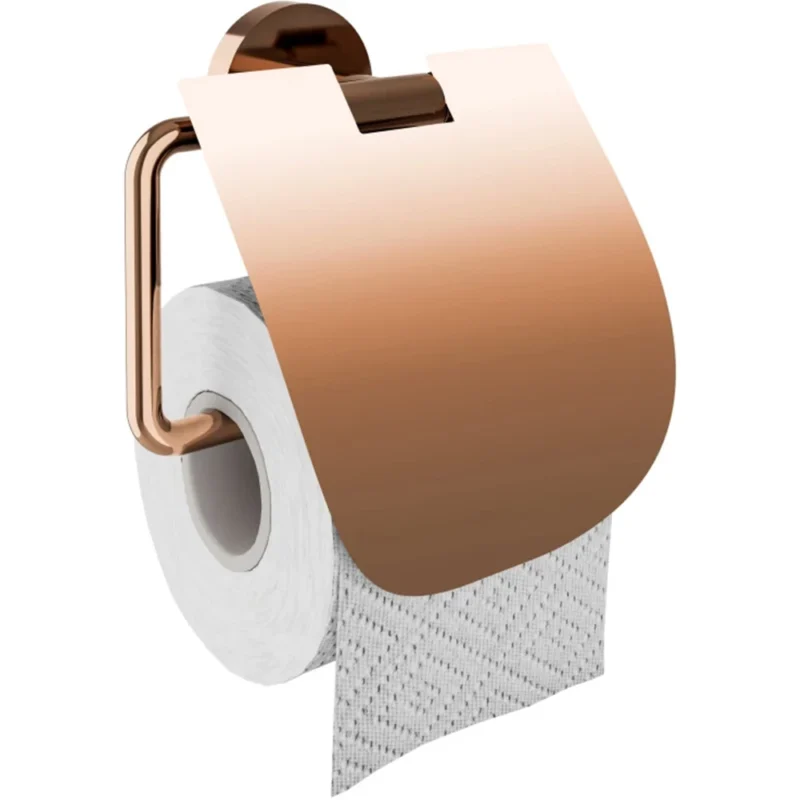 Kale D100 Rose Gold Kapaklı Tuvalet Kağıtlığı - 410200603602 - Tuvalet Kağıtlık