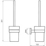 Kale D100 Rose Gold Tuvalet Fırçalığı - 410200603603 - Klozet Temizleme Fırçası - 1