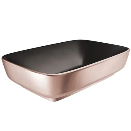 Kale Dove 2.0 60x40 Cm Mat Siyah Bronz Dikdörtgen Çanak Lavabo