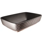 Kale Dove 2.0 60x40 Cm Mat Siyah Bronz Dekor Dikdörtgen Çanak Lavabo - 310200200639 - Çanak Lavabo