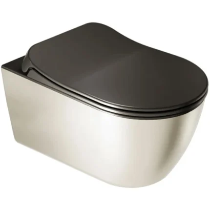 Kale Dove 2.0 Kanalsız Asma Klozet Ultra Slim Yavaş Kapak Mat Siyah Platin - 310201100449 - Asma Klozet