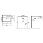 Kale Fold Pro 65x50 Cm Tezgah Üstü Lavabo - 310200200653 - Tezgah Üstü Lavabo - 1