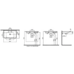 Kale Fold Pro Cm 80x50 Etajerli Lavabo - 310200200654 - Etajerli Lavabo - 1