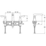 Kale Karina Fırçalanmış Nikel 3 Delikli Lavabo Bataryası - 410200500161 - Lavabo Bataryası - 1