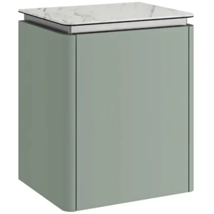 Kale Lotus 45 Cm Mat Adaçayı Yeşili-Pallisandro Yan Dolap