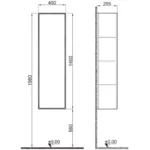 Kale Mood 40 Cm Mat Siyah-Pasifik A Boy Dolabı - 310300103351 - Boy Dolaplar - 1