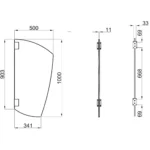 Kale Panello 100x50 Cm Yelken Formlu Mat Asteroid Pisuvar Paneli - 310300104089 - Pisuvar Ara Bölmesi - 1