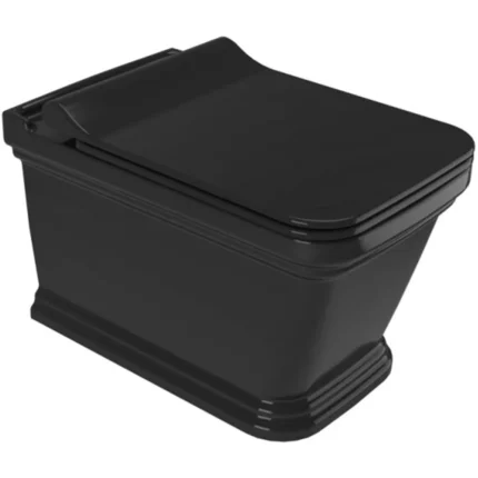 Kale Petra Kanalsız Asma Klozet Ultra Slim Yavaş Kapak Siyah - 310201100474 - Asma Klozet