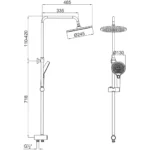 Kale Rain Round Push Buton Beyaz Yuvarlak Duş Barı - 410200505501 - Duş Setleri, Yağmur Duş Sistemleri - 1