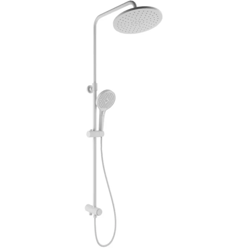 Kale Rain Round Push Buton Beyaz Yuvarlak Duş Barı - 410200505501 - Duş Setleri, Yağmur Duş Sistemleri