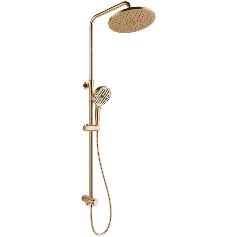 Kale Rain Round Push Buton Rose Gold Yuvarlak Duş Barı - 410200505499 - Duş Setleri, Yağmur Duş Sistemleri