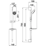 Kale Rain S110 3 Fonksiyonlu Sürgülü Altın El Duşu Takımı - 410200505510 - El Duşu Takımı - 1