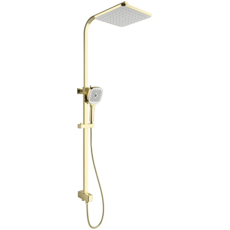 Kale Rain Square Push Buton Altın Kare Duş Barı - 410200505505 - Duş Setleri, Yağmur Duş Sistemleri