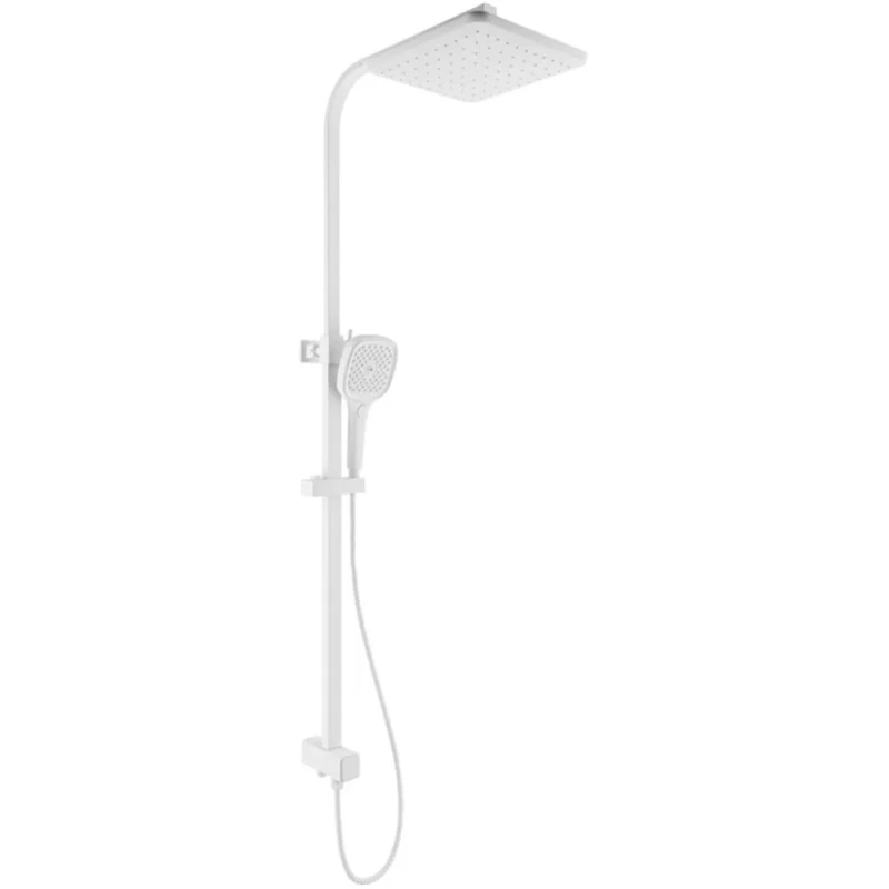 Kale Rain Square Push Buton Beyaz Kare Duş Barı - 410200505506 - Duş Setleri, Yağmur Duş Sistemleri