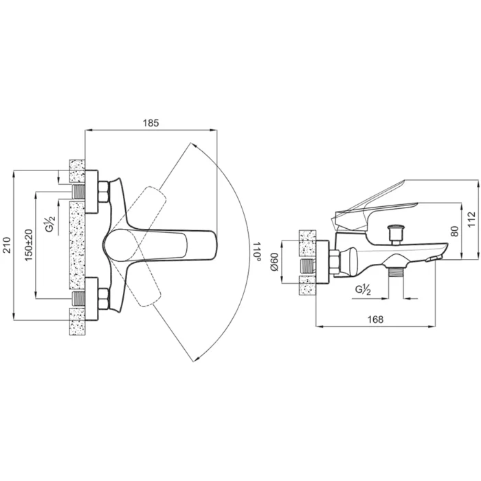Kale Tandem Fırçalanmış Nikel Banyo Bataryası - 410200505492 - Banyo Bataryası - 1