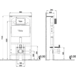 Kale Triton 2.5/4L Duvar Önü Gömme Rezervuar